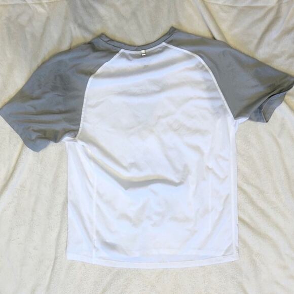 Champion Gray and White Crewneck T-Shirt | Sz L - Picture 4 of 4